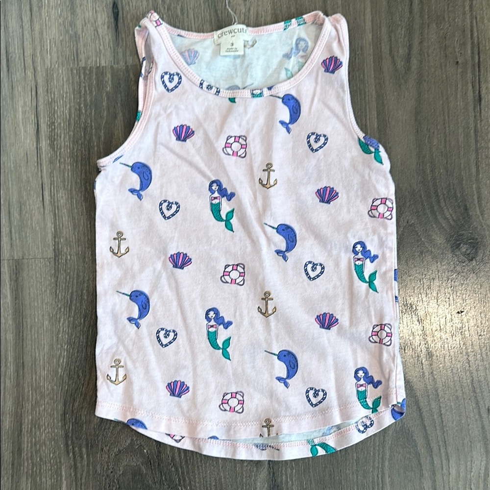 Crewcuts Pink Mermaid Tank Top
